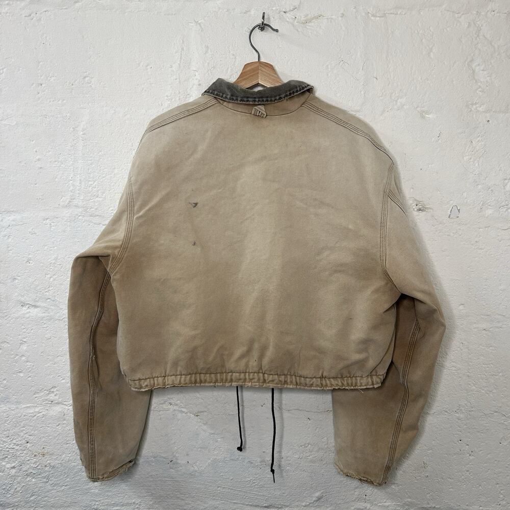 Vintage Carhartt Wool-Lined Cropped Duster Coat “Sand” - Picture 2 of 14